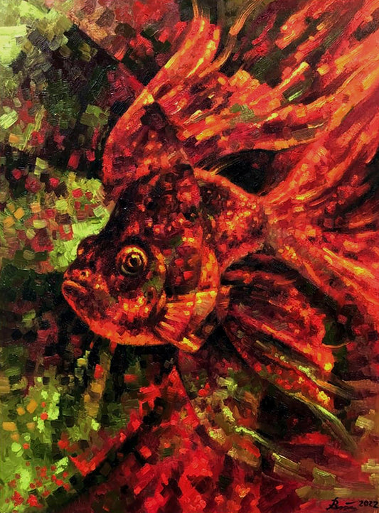 Oil painting Goldfish Sergey Voichenko