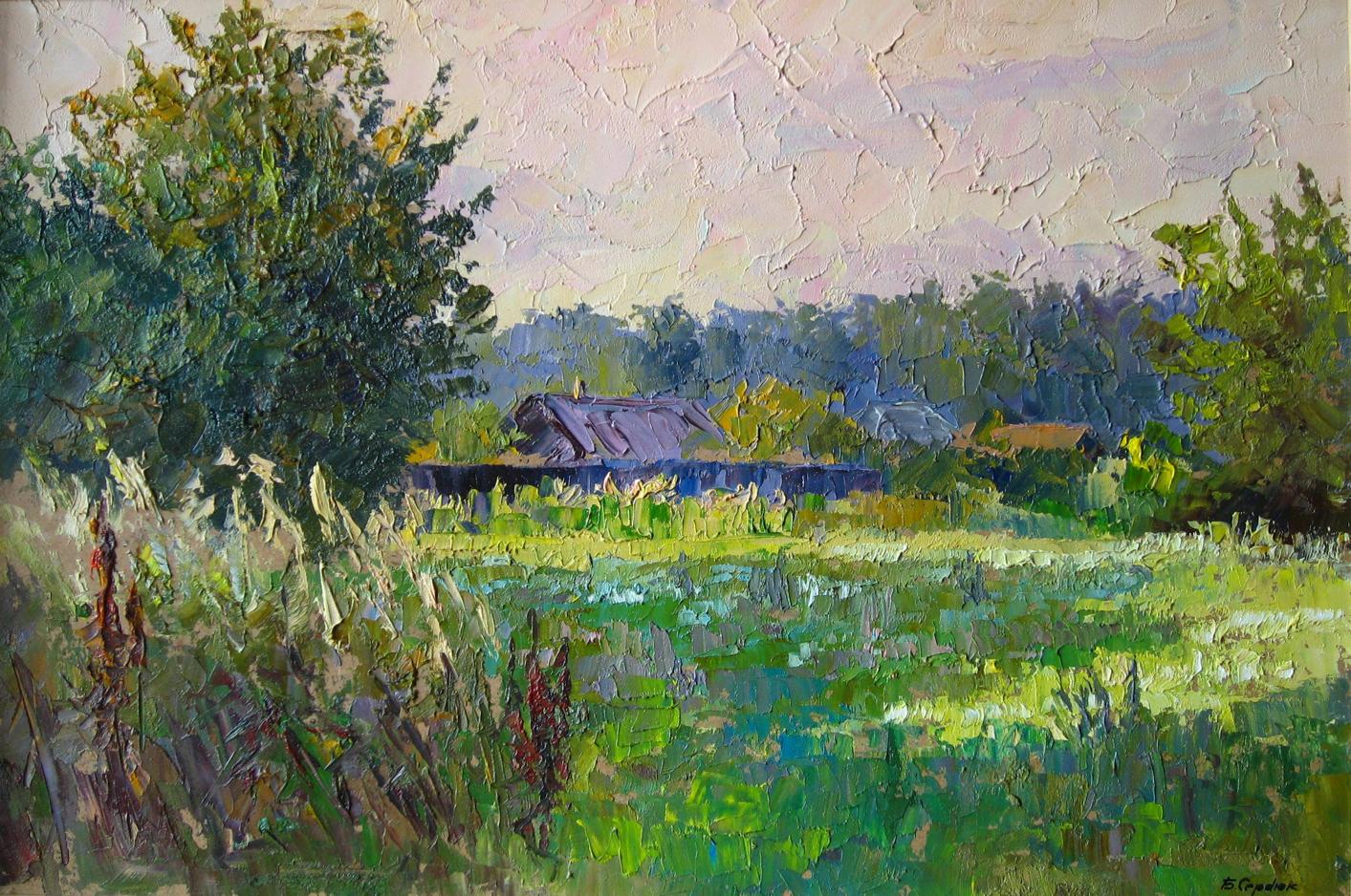 Oil painting Farm in Sumy Serdyuk Boris Petrovich