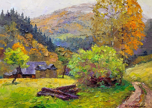 Oil painting Carpathian landscape Serdyuk Boris Petrovich