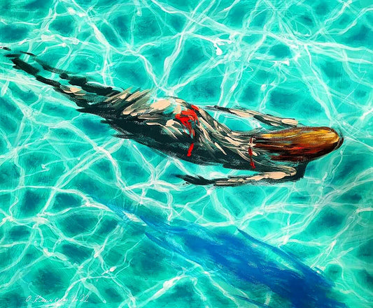 Acrylic painting Mermaid Elena Klimenko