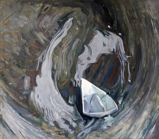 Oil painting Spinning wheel Varvarov Anatoly Viktorovich