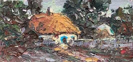 Oil painting Ancient house Alexander Nikolaevich Cherednichenko