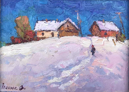 Oil painting frosty day Ivanyuk Оksаnа