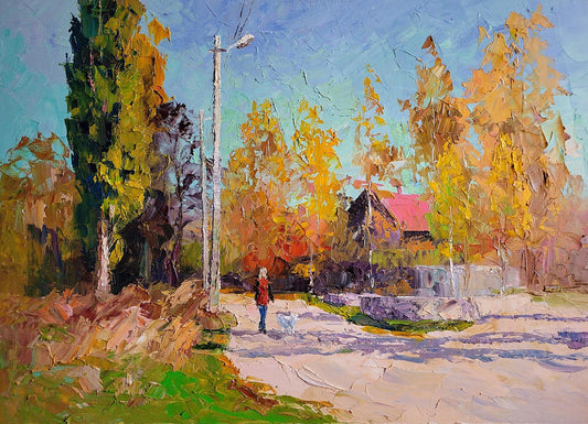 Oil painting Warm October Serdyuk Boris Petrovich