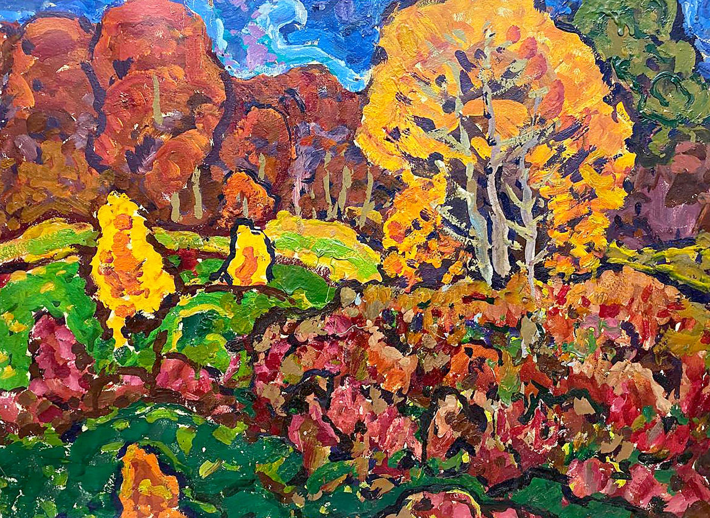 Oil painting Autumn colors Kolosovsky Georgy Sergeevich