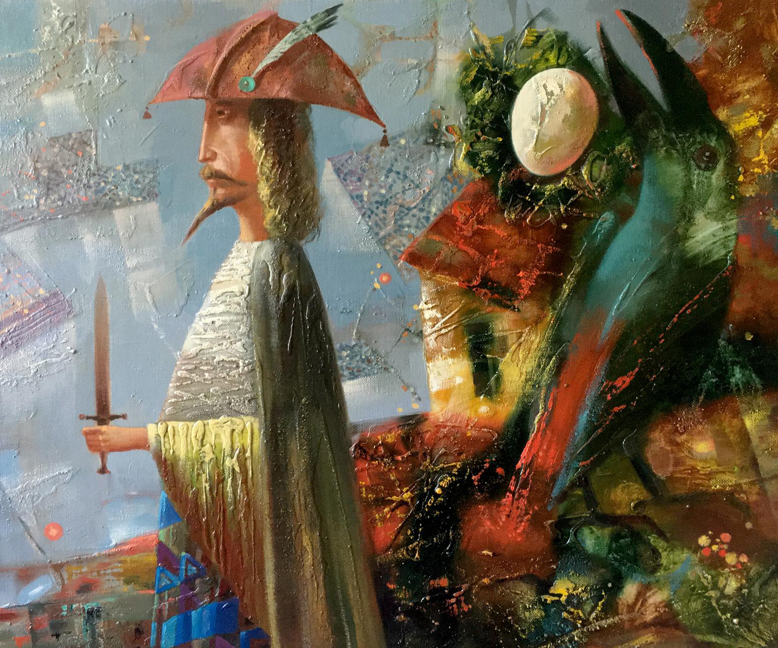 Abstract oil painting The Conqueror Anatoly Borisovich Tarabanov