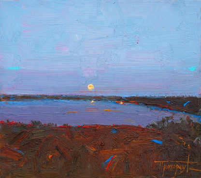 Oil painting Night landscape Prohorchuk Daria