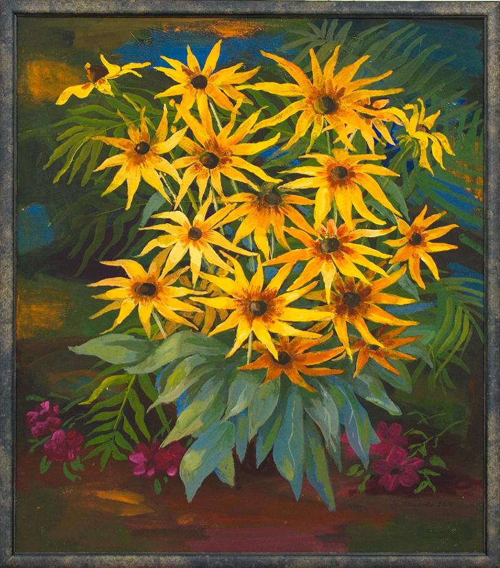 Acrylic painting Rudbeckia Yushkov Svatoslav