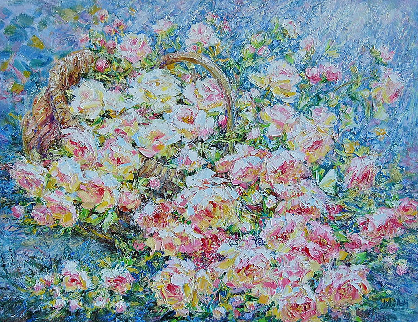 Oil painting Pink tenderness Artim Olga