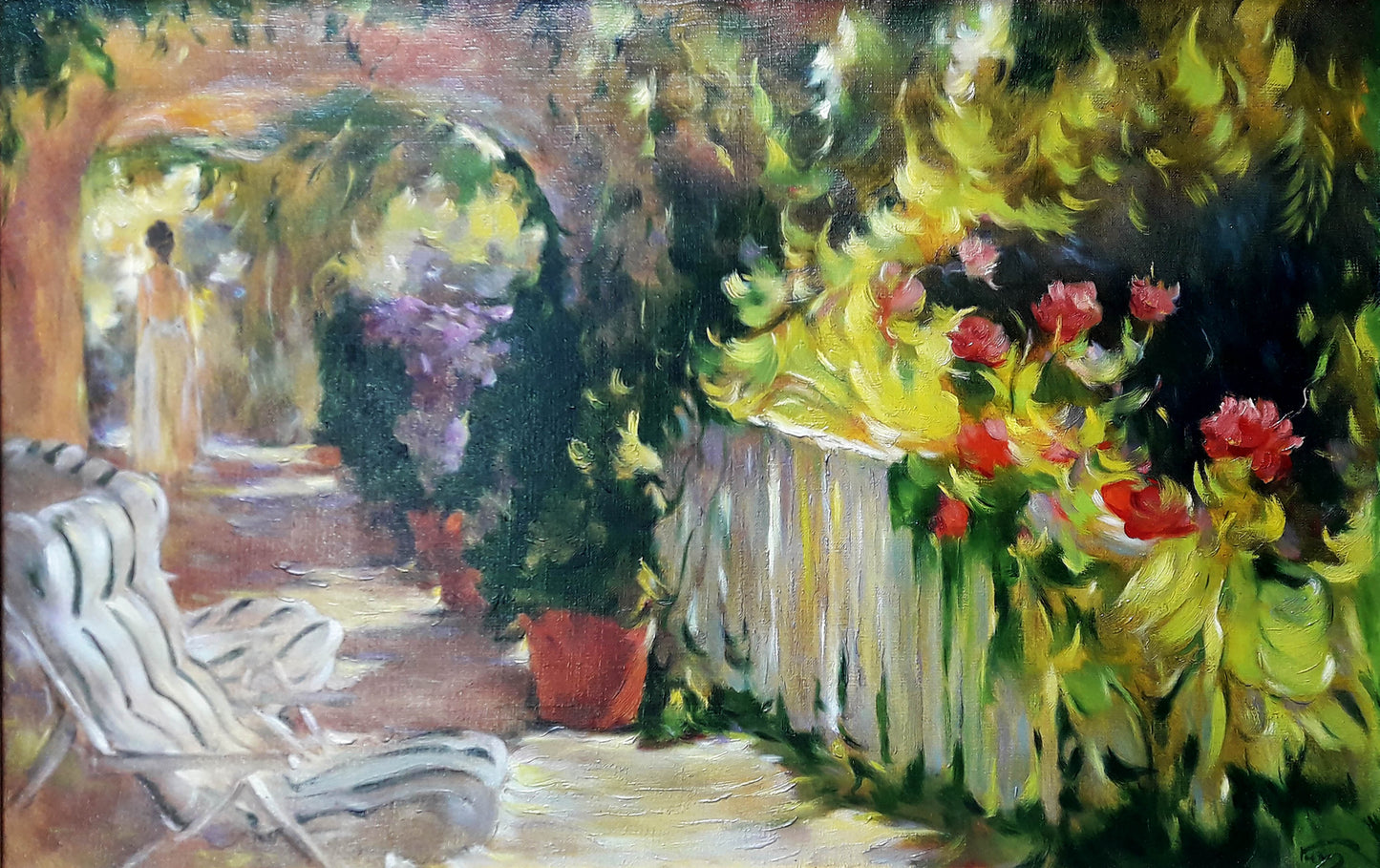Summer in the Garden oil painting by Vasily Korkishko