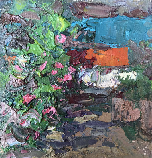 Oil painting Home garden Alexander Nikolaevich Cherednichenko