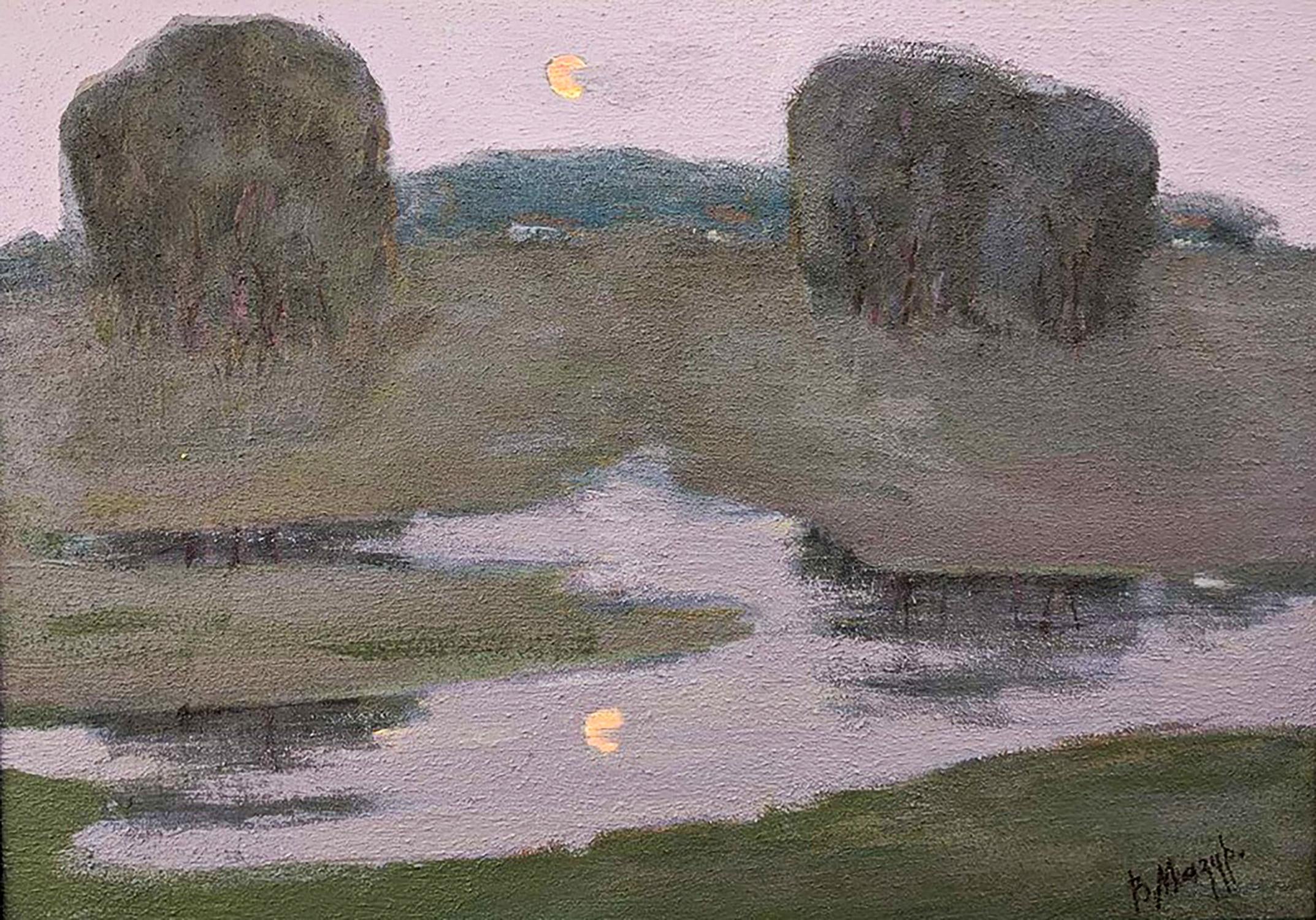 Oil painting Moonlit night Vladimir Mazur
