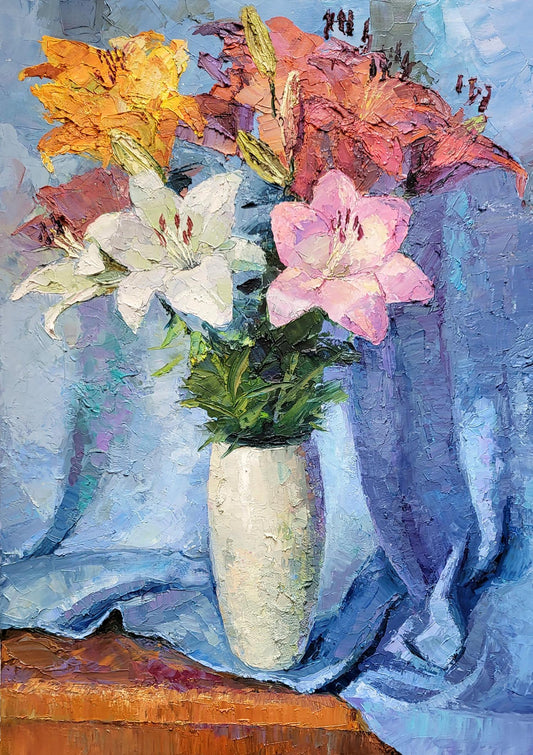 Oil painting Lilies Serdyuk Boris Petrovich