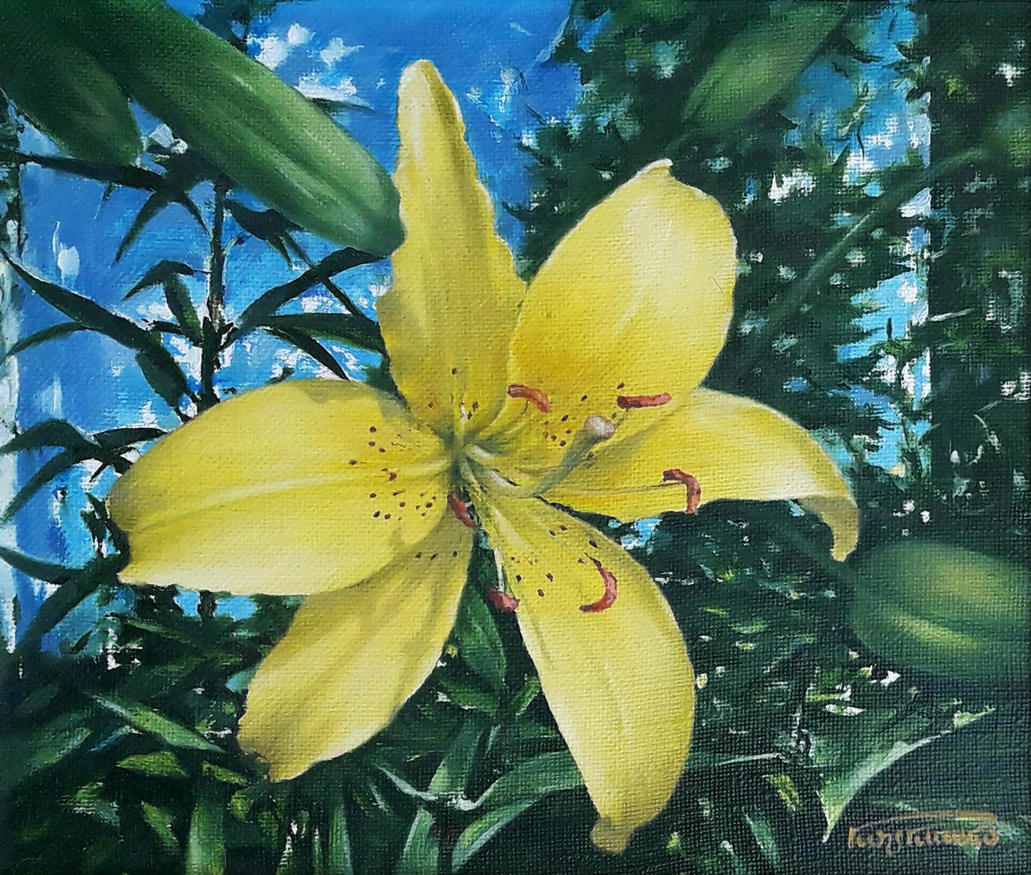 Oil painting Day-lily Vasily Korkishko