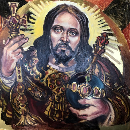 Oil painting Portrait of Jesus Christ and light Alexander Litvinov