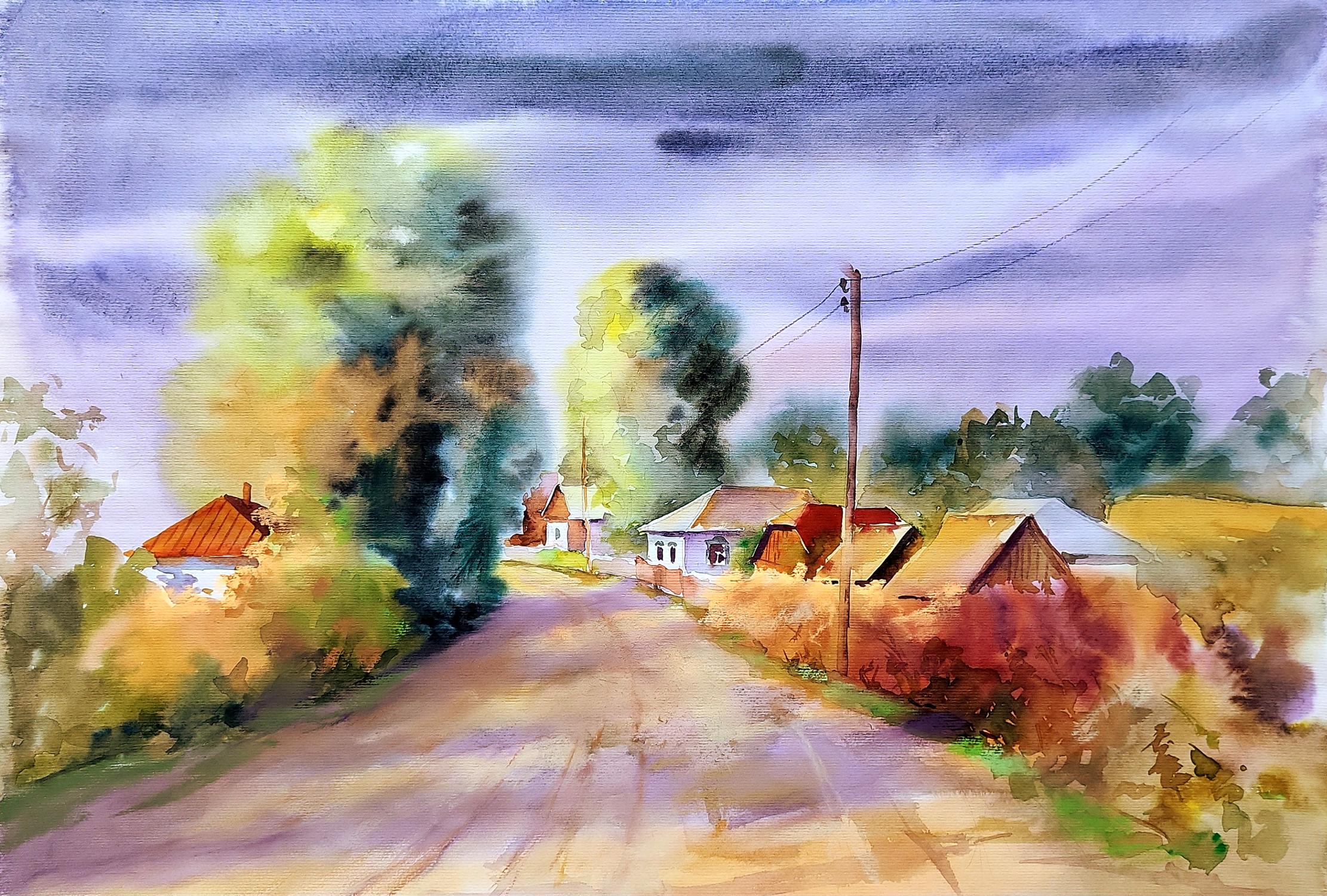 watercolor painting landscape buy