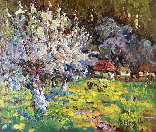 Oil painting Spring day Ivanyuk Oksana