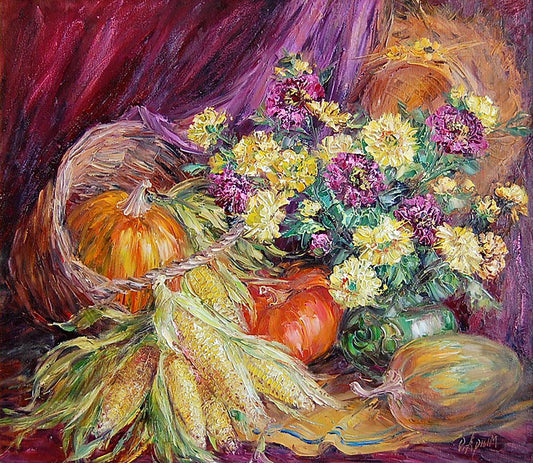 Oil painting Purple September Artim Olga
