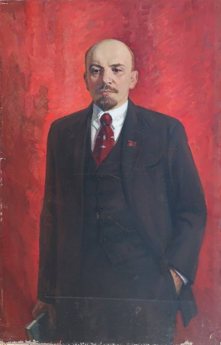 Oil painting Portrait Lenin Sheludko L.N.