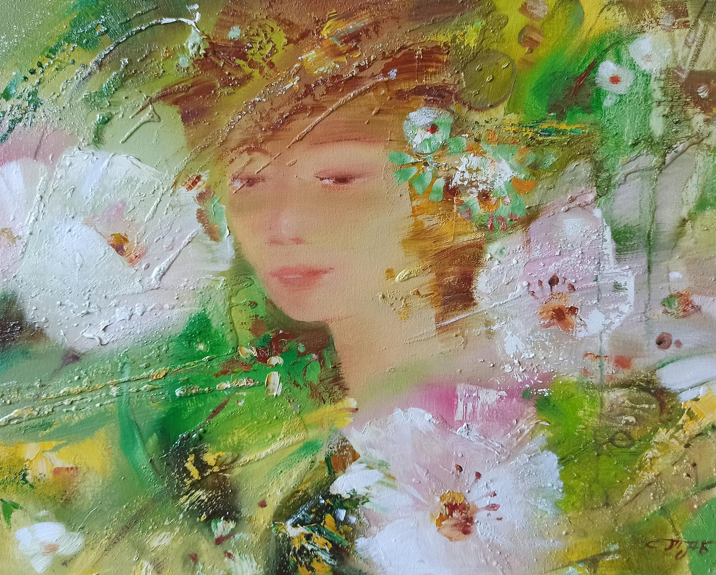 Abstract oil painting Flowers Anatoly Borisovich Tarabanov