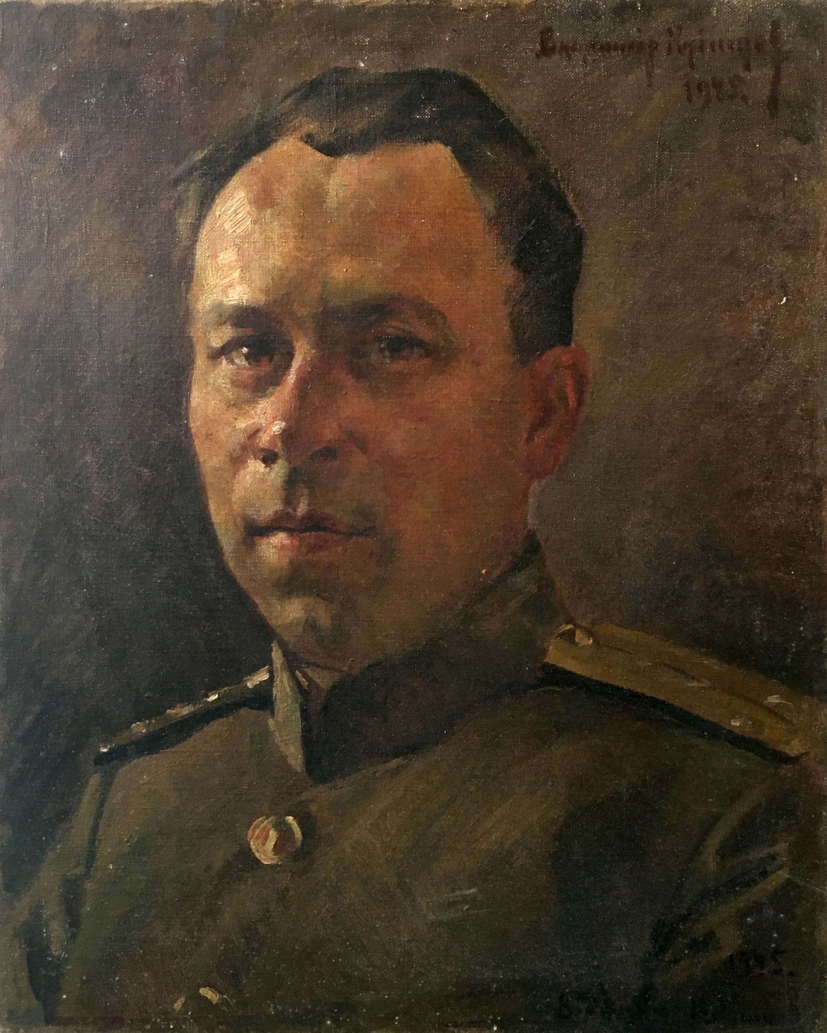 Oil painting Portrait of a soldier Vladimir Aleksandrovich Kuznetsov