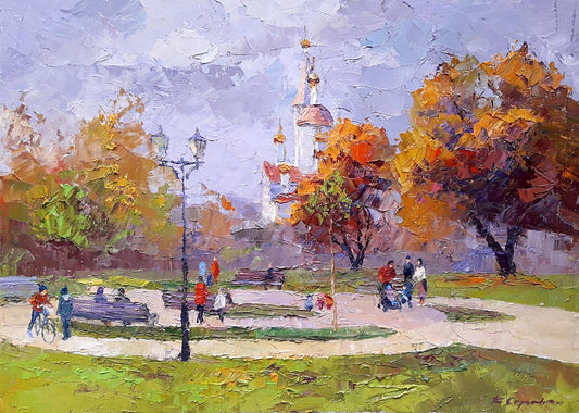 Oil painting Recreation park Serdyuk Boris Petrovich