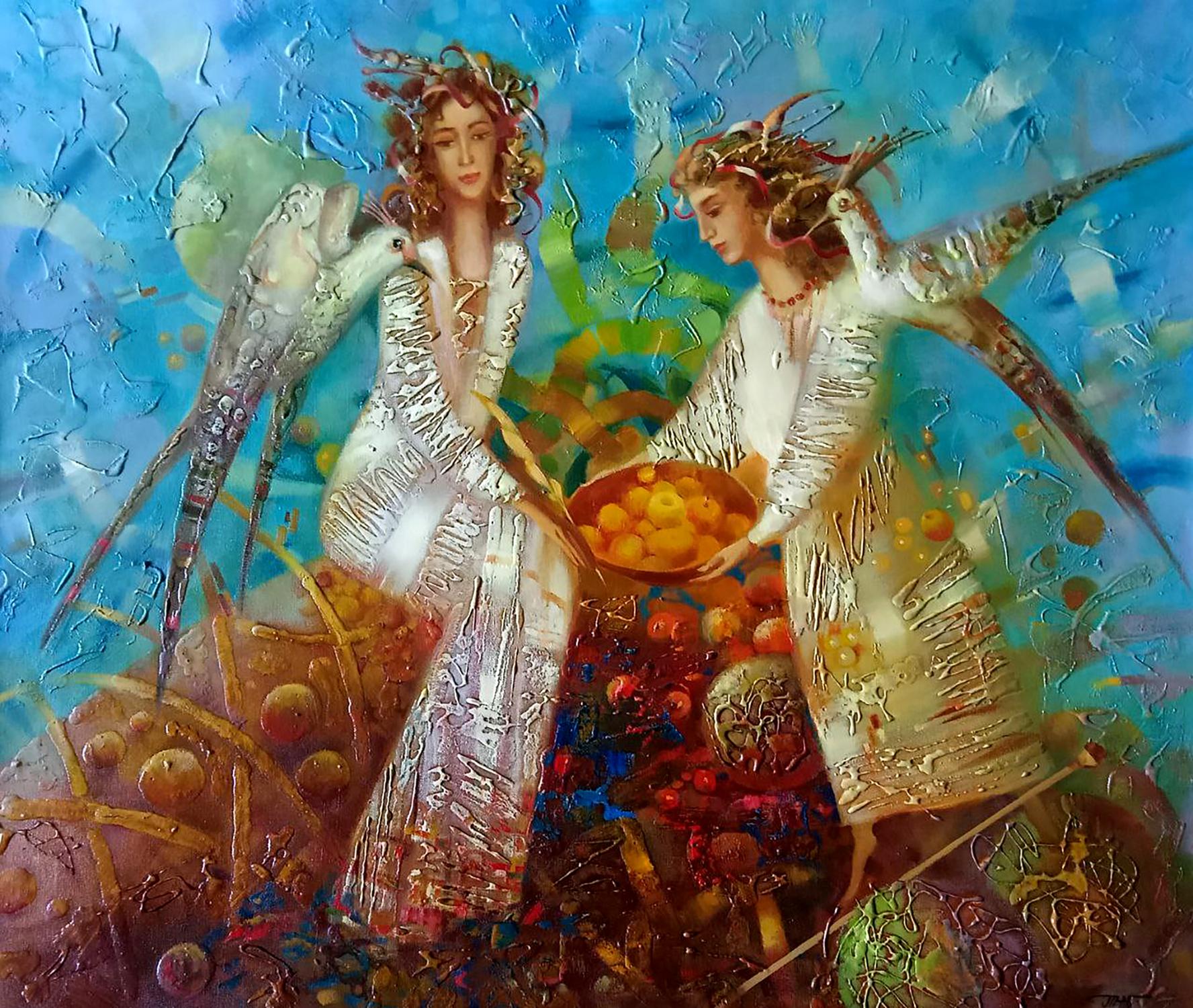 Abstract oil painting Autumn gold Anatoly Borisovich Tarabanov