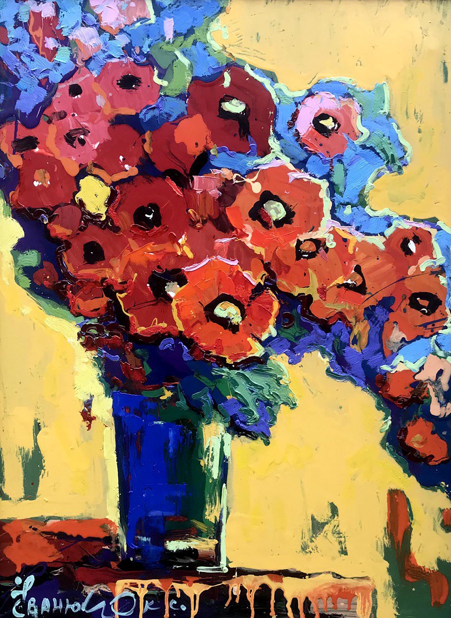 Oil painting Poppies are red Ivanyuk Oksana