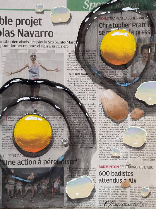 Acrylic painting Eggs Elena Klimenko