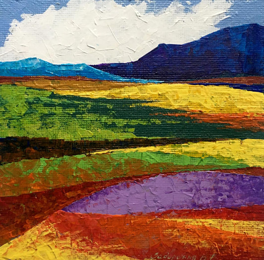 Oil painting Fields and mountains Zadorozhnya V. V.