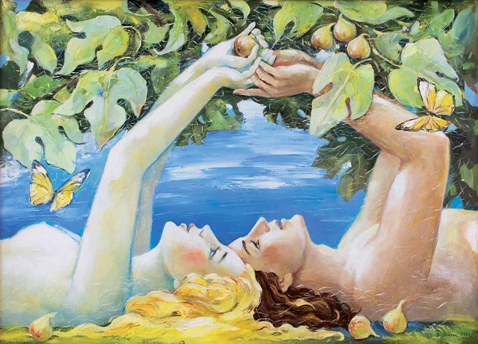 Oil painting Fig tree Dubinin Yurii