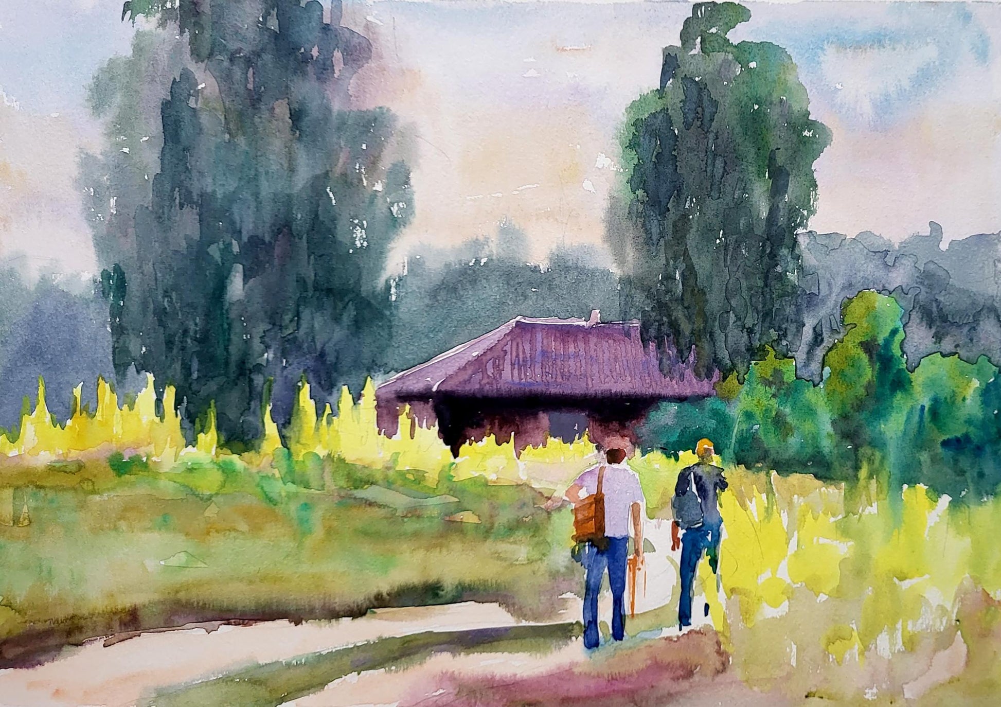 Watercolor painting After plein air Serdyuk Boris Petrovich