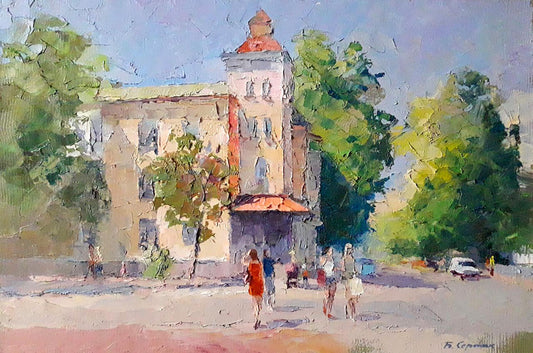 Oil painting Kremenchuk city landscape Serdyuk Boris Petrovich