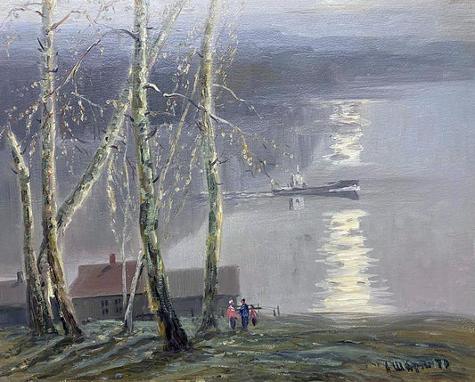 Oil painting On the lake Shariy Anatoly Ivanovich