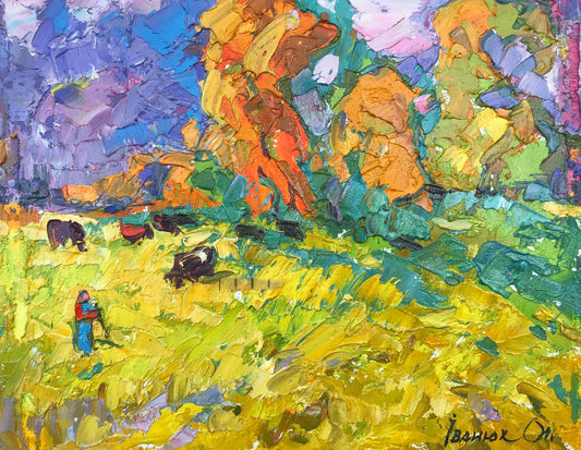 Abstract oil painting Autumn breeze Ivanyuk Alex