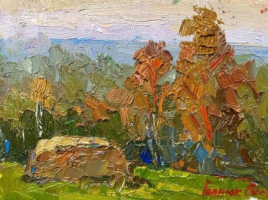 Oil painting Autumn mists Ivanyuk Oksana