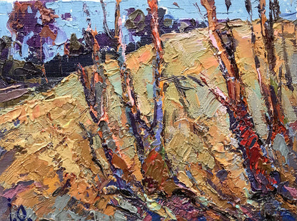 Oil painting Autumn shores Ivanyuk Oksana