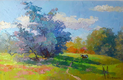 Oil painting On the pasture Serdyuk Boris Petrovich