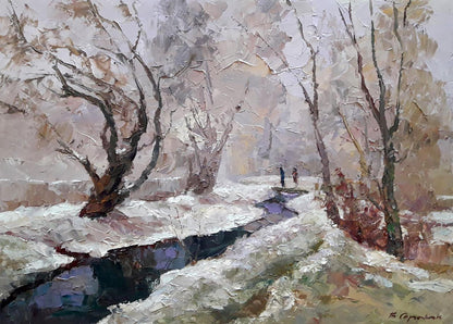 Oil painting Ditch Serdyuk Boris Petrovich