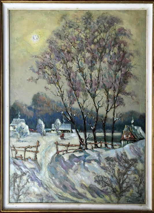 Oil painting Winter day Shapoval Ivan Leontyevich
