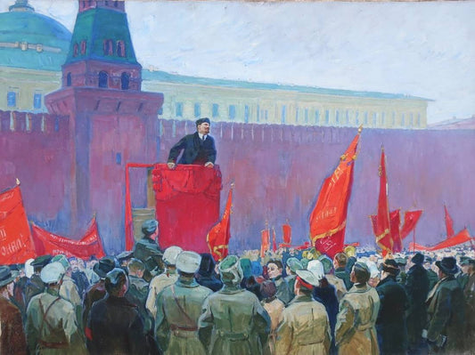 Oil painting Lenin's performance Poplavsky M.