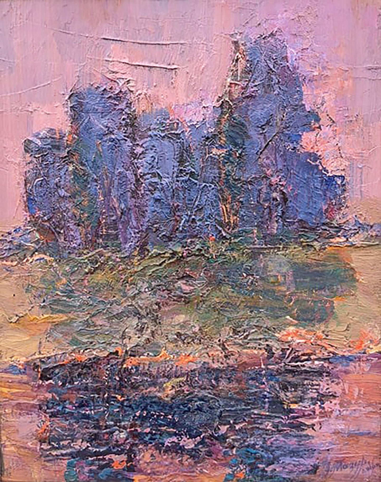 Abstract oil painting Warm evening Vladimir Mazur