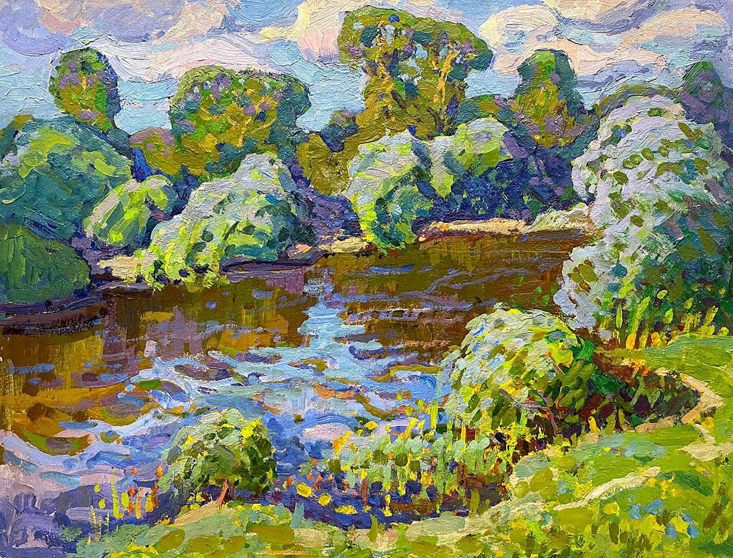 Oil painting Summer day Ruban Grigory Savelyevich