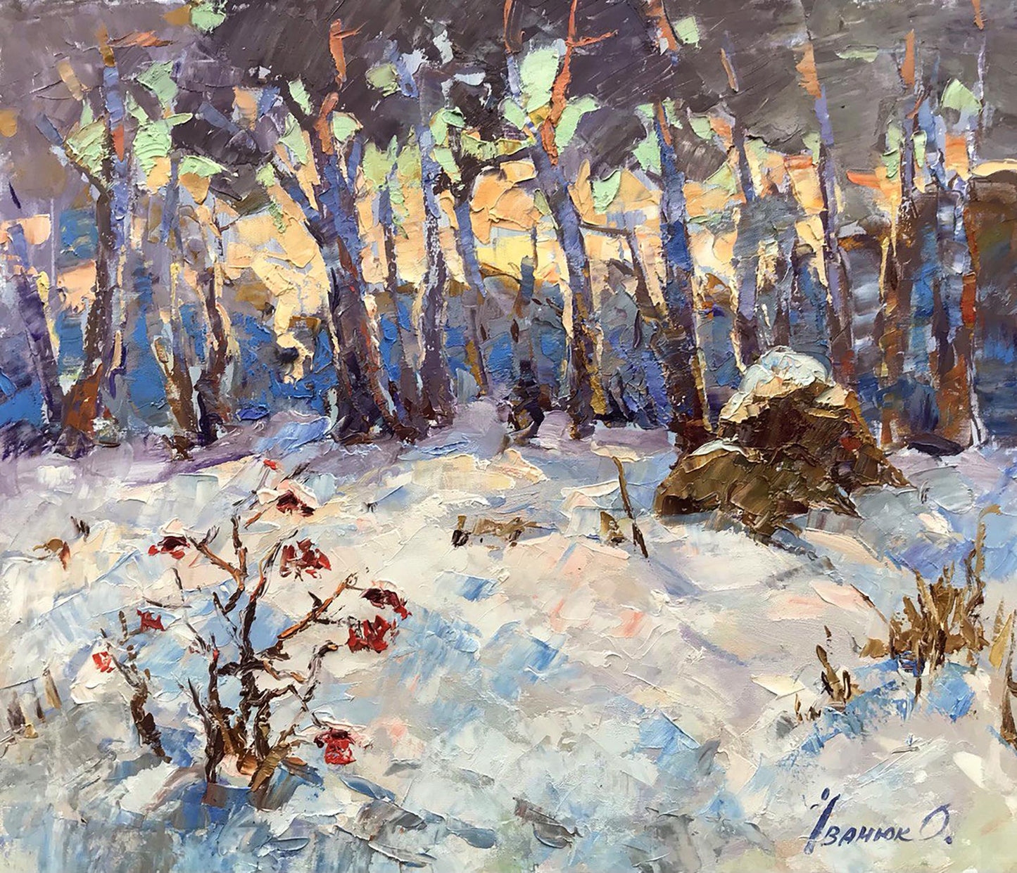 Oil painting Frosty morning Ivanyuk Alex