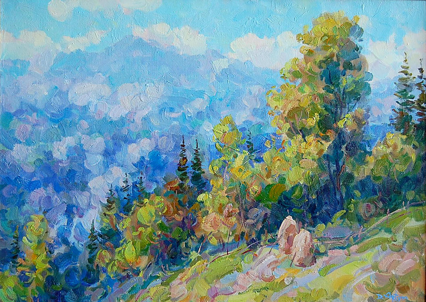 Oil painting Carpathians Artim Dmitry