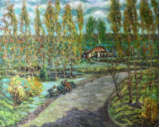 Oil painting On the outskirts of the city Shapoval Ivan Leontyevich