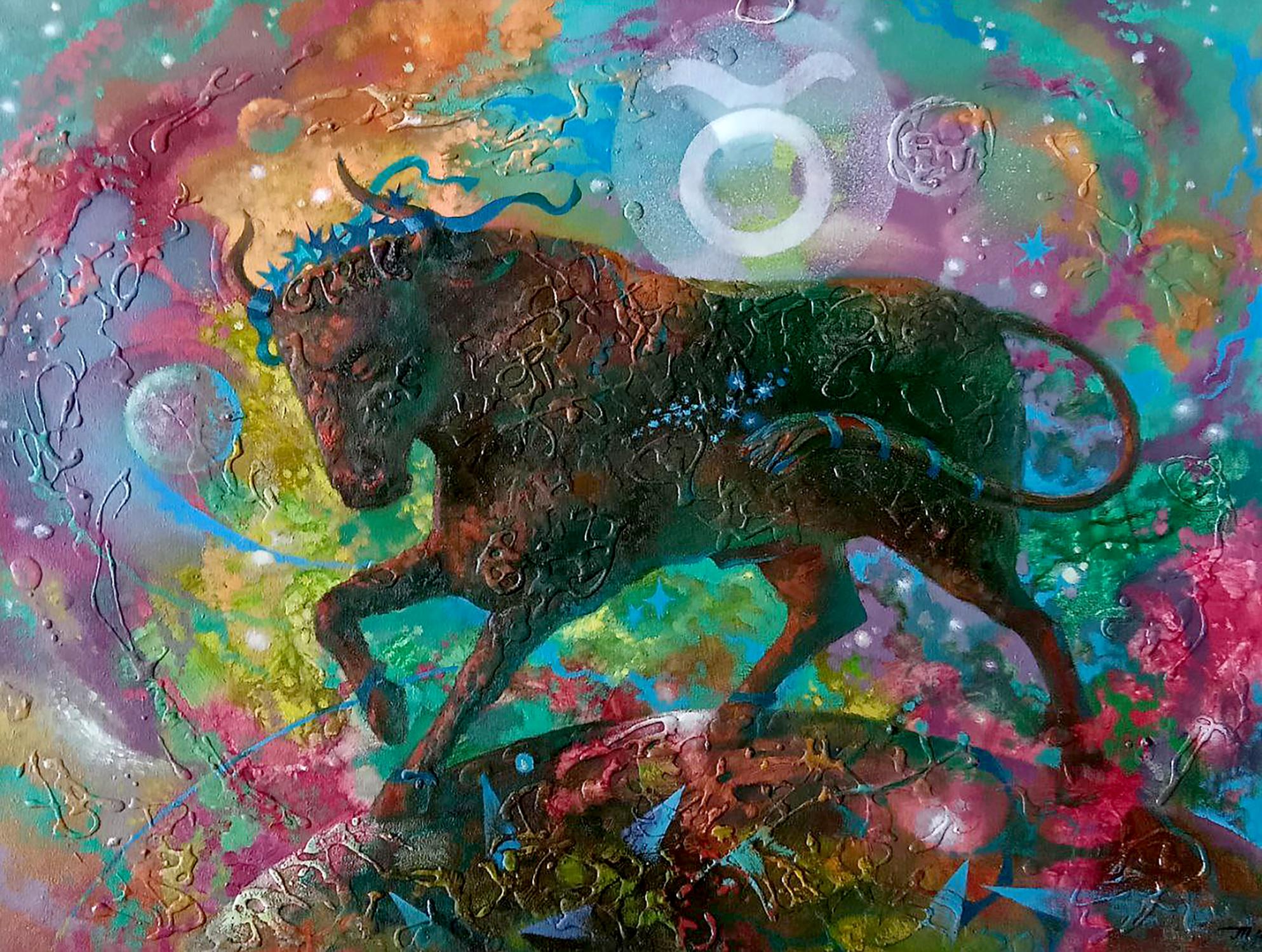 Abstract oil painting Taurus Anatoly Borisovich Tarabanov