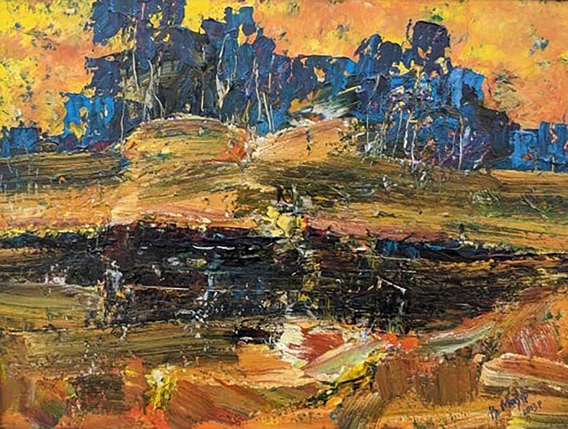 Oil painting Orange evening Mazur Vladimir