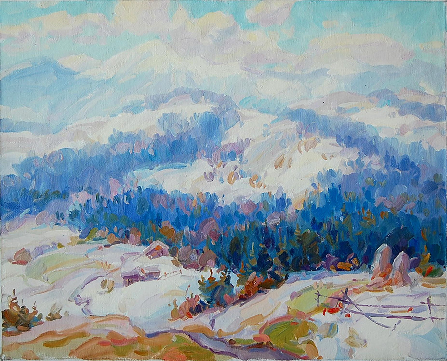 Oil painting Yablunytsky Pass Artim Dmitry