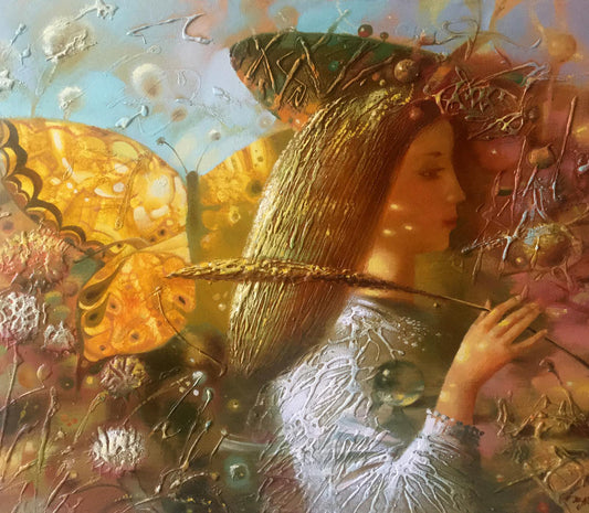 Abstract oil painting Butterfly Anatoly Borisovich Tarabanov